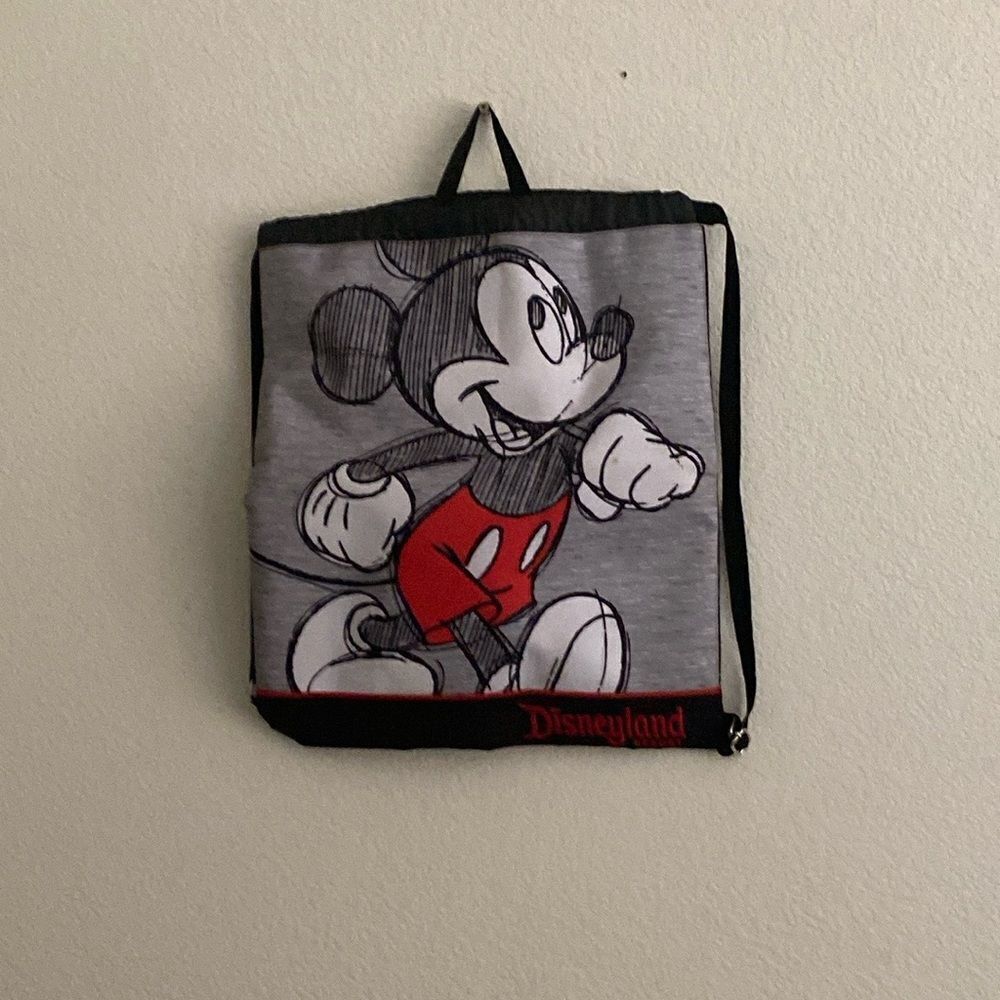 DISNEY Mickey Sketch Drawstring Backpack NWOT